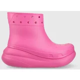 Crocs Gumene čizme Classic Crush Rain Boot za žene, boja: ružičasta, 207946