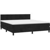  Krevet s oprugama i madracem crni 180x200 cm baršunasti | shoptok.hr