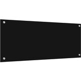 vidaXL Zaščita za kuhinjo Črna 100 x 40 x 0.8 cm kaljeno steklo | Shoptok.si
