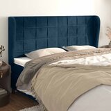  Uzglavlje s u&amp;scaron;ima tamnoplavo 203x23x118/128 cm bar&amp;scaron;unasto Slike