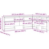  Skladišno uzglavlje Beton siva 140 cm Konstruirano drvo | shoptok.hr