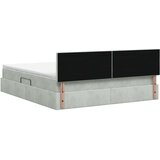  LED krevet za pohranu s madracem Svjetlosiva 140 x 190 cm | shoptok.hr