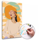 Artmie Slikanje po brojevima ŽENA U ŽUTOM ŠEŠIRU - mala težina | na okviru | shoptok.hr