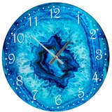 GIFTDECOR stakleni zidni sat sa efektom mermera plavi Cene'.'