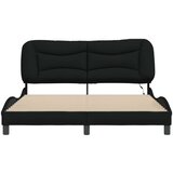  Posteljni okvir z LED lučkami črn 160x200 cm tkanina | Shoptok.si