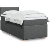  Okvir kreveta s oprugama i madrac tamnosivi 80x200cm od tkanine | shoptok.hr