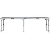  Sklopivi stol za kampiranje sivi aluminijski 240 x 60 cm | shoptok.hr