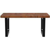  Zidna polica za umivaonik od čelika i masivne hrastovine Smeđa 60 x 60 x 2.5 cm | Shoptok.si