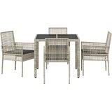  Vrtni set za objed 5 pcs Svijetlo siva poliratan | shoptok.hr