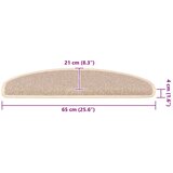  Prostirke za stepenice 15 kom 65x21x4 cm Bijele i smeđe poluokrugle velike | shoptok.hr