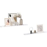  Polica na zidu s policom 2 pcs Bijeli mramor 100 x 9 x 3 cm | shoptok.hr