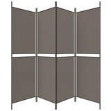 Sobna pregrada s 4 panela antracit 200 x 200 cm od tkanine | shoptok.hr