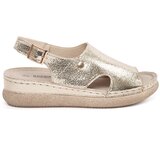 GOODIN Gold flat sandals with buckle Cijene