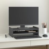  Stalak za monitor sivi 50 x 27 x 15 cm od masivne borovine | shoptok.hr