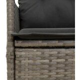 vidaXL Vrtna garnitura - 7-dijelni vrtni blagovaonski set sivi od poliratana - Bez naslona za noge 7 | shoptok.hr