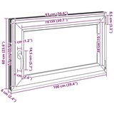  Okno za klet RISOR 100 x 60 cm PVC in steklo Antracit, (5000215216) | Shoptok.si