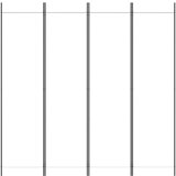 Sobna Paravan 4-delni bel 200x200 cm blago, (20595043) | Shoptok.si