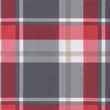  Jastuci za stolicu visoki naslon 6 kom crveni karirani tkanina | shoptok.hr