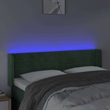 vidaXL LED posteljno vzglavje temno zeleno 147x16x78/88 cm žamet, (20951942) | Shoptok.si