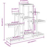  Stalak za cvijeće 110 x 25 x 96 cm od masivne jelovine | shoptok.hr