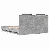  Okvir kreveta s uzglavljem LED siva boja betona 150 x 200 cm | shoptok.hr