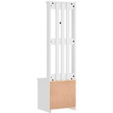 vidaXL Drevo za dvorano "SANDENS" bela 45x40x159,5 cm masivni les bora | Shoptok.si