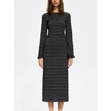 Reserved Prugasta maxi suknja - crno | shoptok.hr