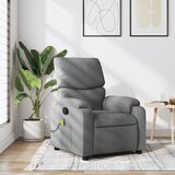 vidaXL Masažni naslonjač od tkanine svjetlosivi | shoptok.hr