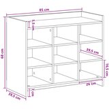 vidaXL Ormar za cipele s pohranom Hrast sonoma 85 x 39,5 x 70 cm | shoptok.hr