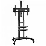 ONKRON Mobile TV Stand for 50-83” TVs with Wheels Shelves Height Adjustable Rolling TV Cart, Black | Eponuda.com