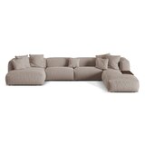 Micadoni Bež kutna garnitura (s desnim kutom/u obliku slova "U") Martina – Home | shoptok.hr