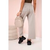 Kesi Włoski Butter trousers tied at the waist dark beige | shoptok.hr
