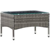 vidaXL Klubska mizica siva 60x40x36 cm poli ratan Cene