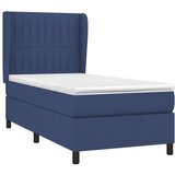  Box spring postelja z vzmetnico modra 80x200 cm blago, (20892715) | Shoptok.si