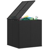  Kutija za vrtne jastuke od PE ratana 100 x 97,5 x 104 cm crna | shoptok.hr