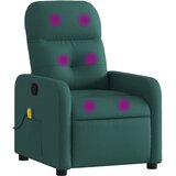 vidaXL Masažni naslanjač temno zeleno blago, (20922606) | Shoptok.si