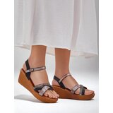 Resti Women's wedge sandals with rhinestones and glitter Glittera | shoptok.hr