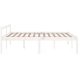 Postelja za starejše bela 160x200 cm trdna borovina, (20646798) | Shoptok.si