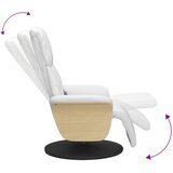  Masažni naslonjač od umjetne kože s osloncem za noge bijeli | shoptok.hr
