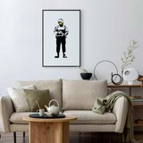 Plakat - Smiling Policeman 40x60 Crni okvir s margom | shoptok.hr