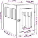 vidaXL Namještaj za sanduk za pse Artisan hrast 55x75x65 cm | shoptok.hr