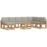  Set vanjskih sofa 9 kom. Bijela i svjetlosiva | shoptok.hr