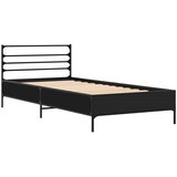  Okvir za krevet crni 90 x 190 cm od konstruirano drvo i metal | shoptok.hr