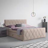 Based Postelja Boxspring Josie-b, Barva Kapučina, 160x200 | Shoptok.si