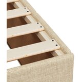 vidaXL Box spring postelja z vzmetnico krem 160x200 cm blago, (21309897) | Shoptok.si