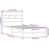 vidaXL Okvir kreveta bez madraca boja hrasta sonome 80 x 200 cm drveni | shoptok.hr