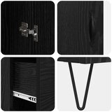 vidaXL Visok predalnik s predalom Črna Orehovina 69,5 x 34 x 180 cm | Shoptok.si
