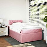 Box spring krevet s madracem ružičasti 120 x 200 cm baršunasti | shoptok.hr