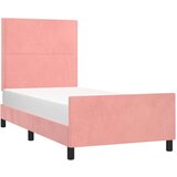  Okvir za krevet s uzglavljem ružičasti 80x200 cm baršunasti | shoptok.hr
