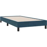 Box Spring krevet s madracem tamnoplavi 80x210 cm baršun | Eponuda.com